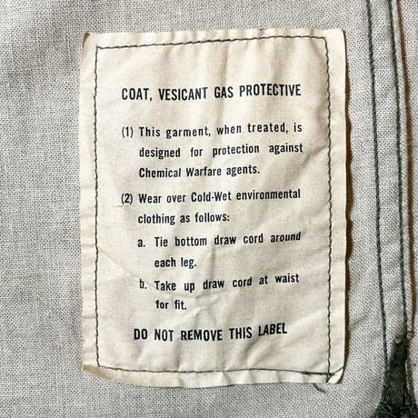 1960's US.ARMY Gas Protective Coat Deadstock