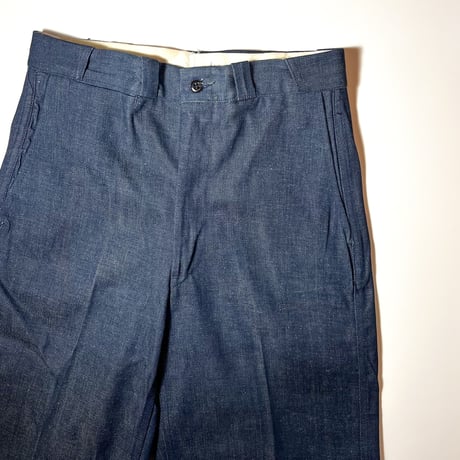 1960's Unknown Denim Chino Trousers Deadstock