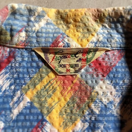 1950's Tropical Sportwear Seersucker S/S Shirt