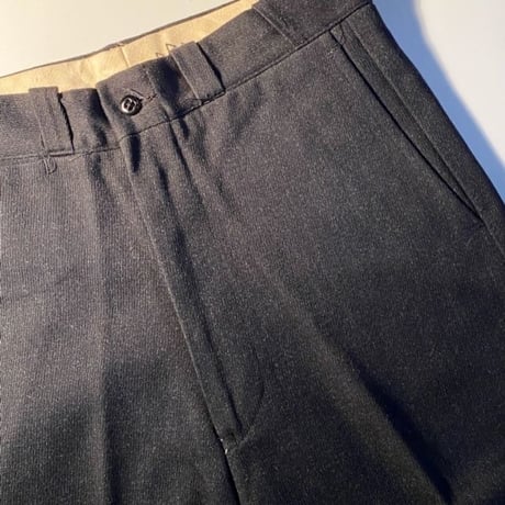 1950's〜 Unknown Whipcord Trousers Black Deadstock