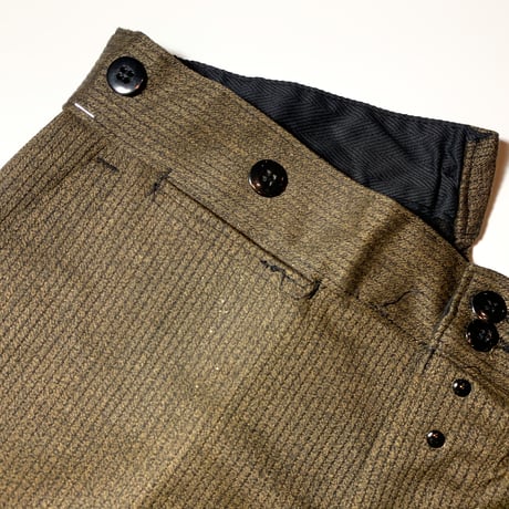1940's〜 SAVO Brown Pique Trousers Deadstock