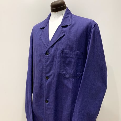 1950's SAVO LE CREUSOT Blue Chambray Atelier Coat