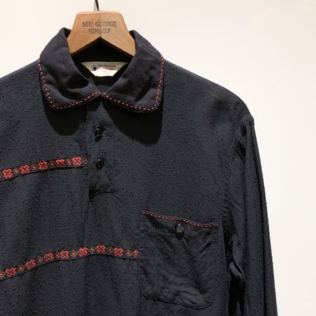 1950's VAN HEUSEN Pullover Rayon L/S Shirt