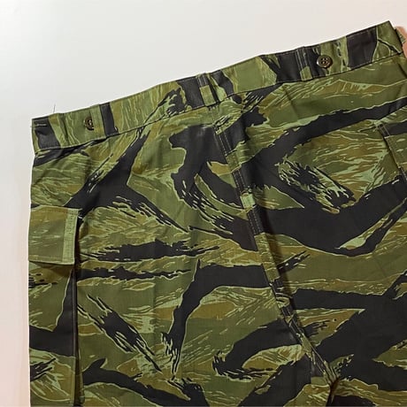 1960's Unknown Civilian Poplin Tiger Stripe Trousers Deadstock