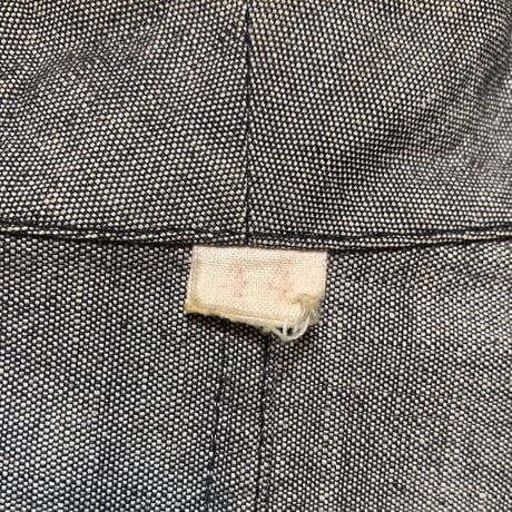 1940's French Unknown Gray Chambray Atelier Coat