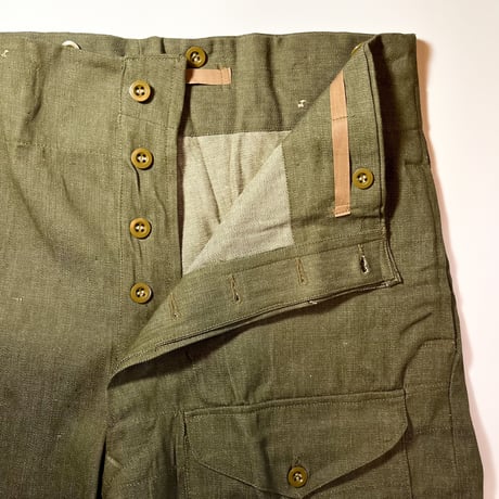 1950's British Army Green Denim Trousers Deadstock