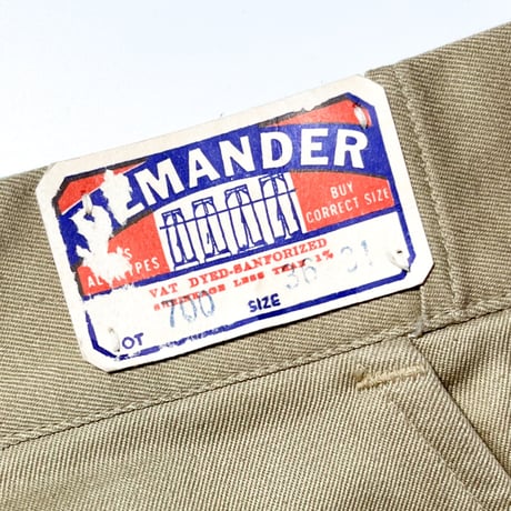1950's DEMANDER Chino Trousers Deadstock