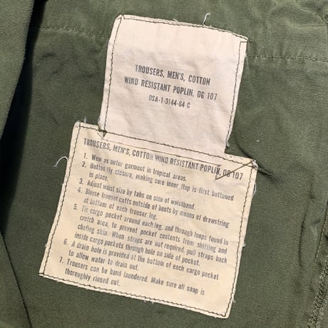 1960's US.ARMY Jungle Fatigue 1st Trousers
