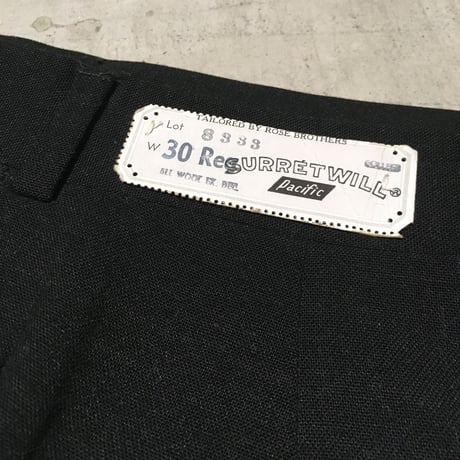 1960's ROSE BROTERS Tapered Slacks Deadstock