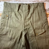 1950's British Army Green Denim Trousers Deadstock