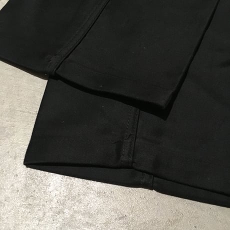 1950's French Unknown Black Moleskin Trousers Deadstock