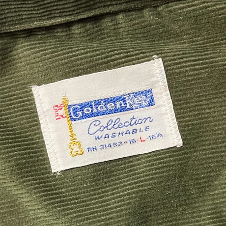 1960's Golden Key Corduroy L/S Shirt Deadstock