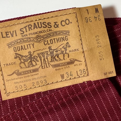 1980's Levi's 505 Pin Stripe Pants Deadstock