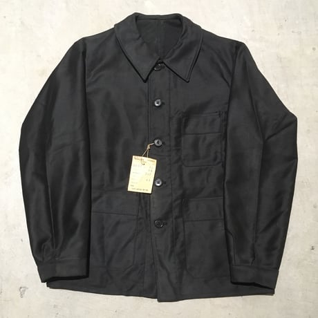 1950's ADOLPHE LAFONT BIack Moleskin Jacket Deadstock