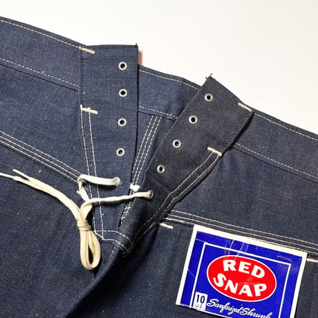 1950's RED SNAP Denim Trousers Deadstock
