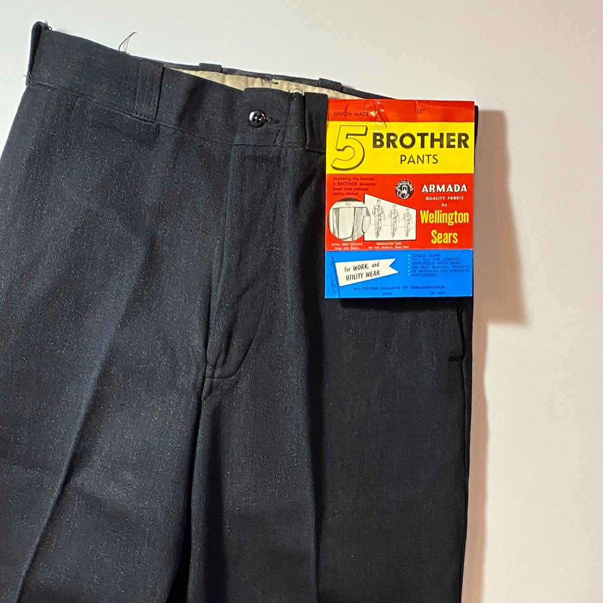 1950〜60's 5 BROTHER Whipcord Trousers Deadstock 1950〜60's 5 BROTHER Whipcord Trousers Deadstock