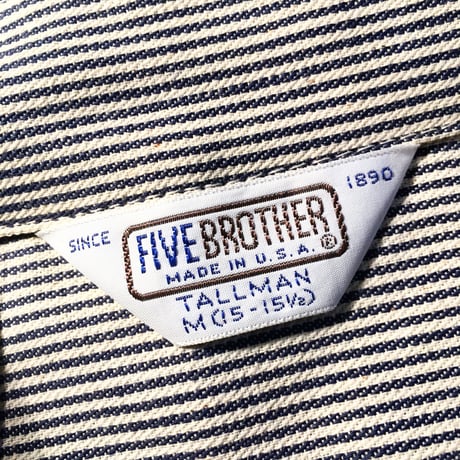 1980's〜 FIVE BROTHER Hickory L/S Shirt Deadstock