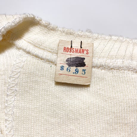 1940〜50's Unknown Henleyneck L/S Tee Deadstock