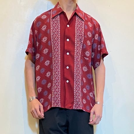 1950's DUKE KAHANAMOKU Rayon Hawaiian S/S Shirt