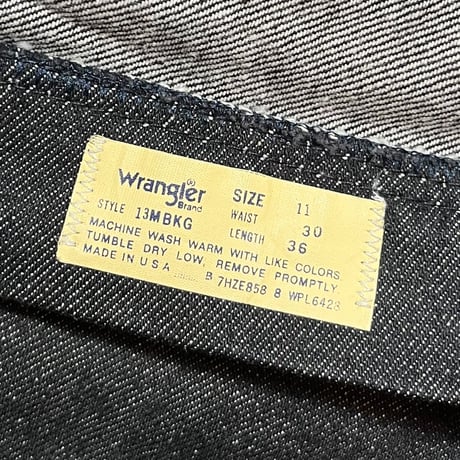 1980's Wrangler 13MBKG Black Denim Pants