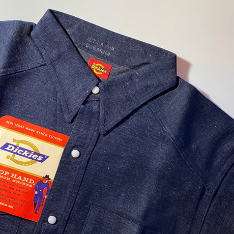 1950〜60's Dickies Denim Western L/S Shirt Deadstock