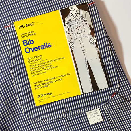 1970's BIG MAC Hickory Overall Deadstock