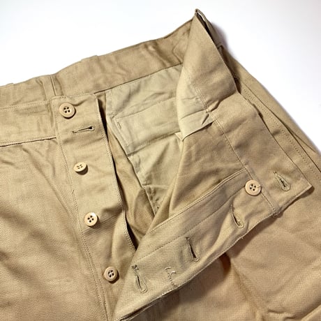 1950's French Army Chino Short Pants Deadstock