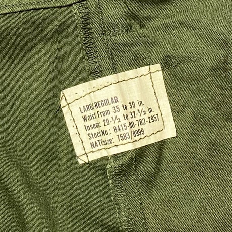 1970's US.ARMY M-65 Field Trousers Deadstock