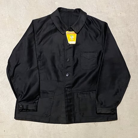 1940's〜 A  ST.MICHEL Black Moleskin Jacket Deadstock