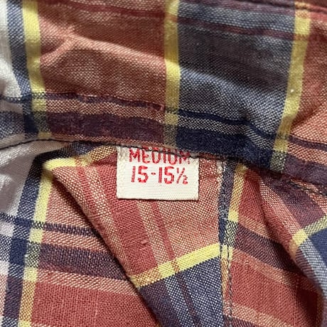 1960's GANT Indian Madras S/S Shirt