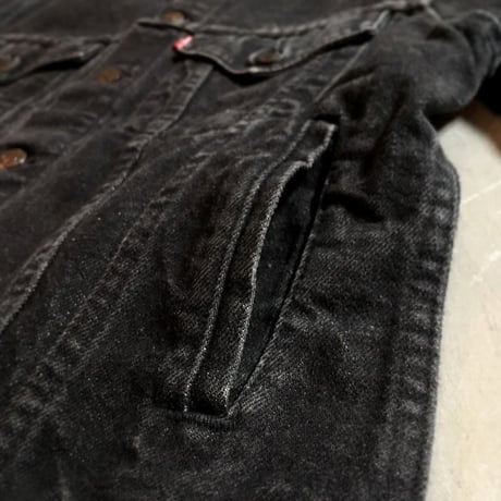 1990's Levi's 70706 Black Denim Jacket