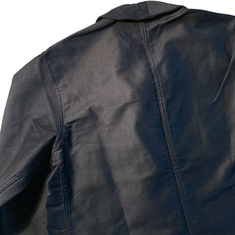 1950's VEST E Black Moleskin Jacket Deadstock