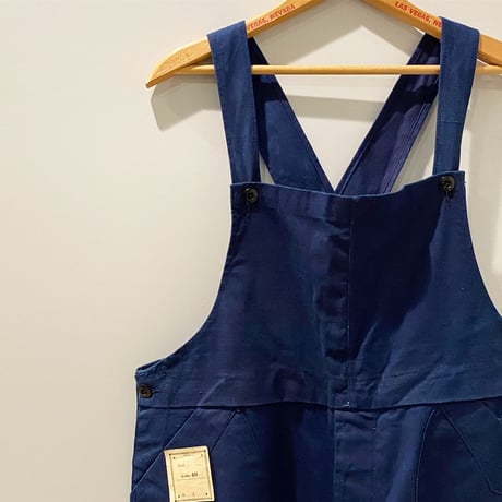 1940's French Unknown Indigo Cotton&Linen Overall Deadstock