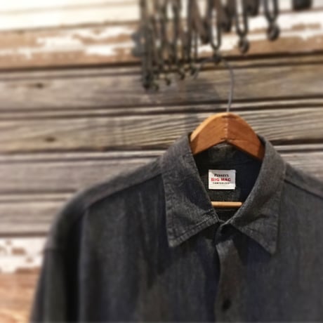1960's BIG MAC Black Chambray L/S Shirt