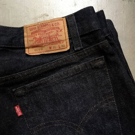 1990's Levi's 701 Black Denim Pants
