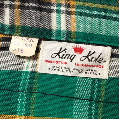 1960〜70's King Kole Heavy Flannel L/S Shirt Deadstock