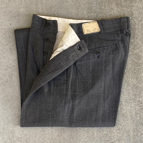 1930〜40's Unknown Cotton Trousers Deadstock