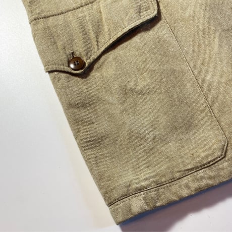 1930〜40's French Unknown Brown Covert Work Jacket