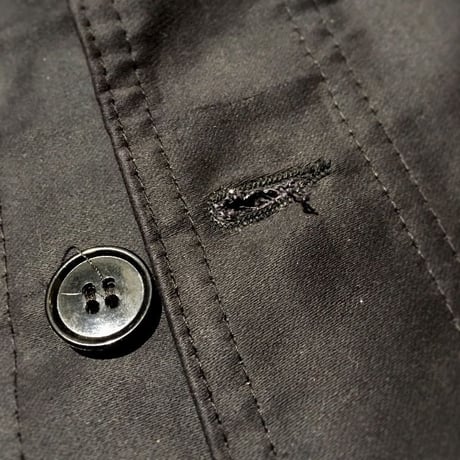 1950's LE MONT ST MICHEL Black Moleskin Jacket Deadstock