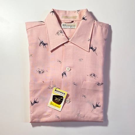 1960's WILSON BROTHERS Rayon L/S Shirt Deadstock