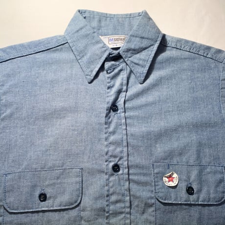 1980's〜 FIVE BROTHER Chambray L/S Shirt Deadstock