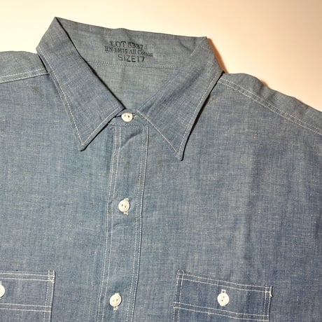 1960's Unknown Chambray L/S Shirt Deadstock