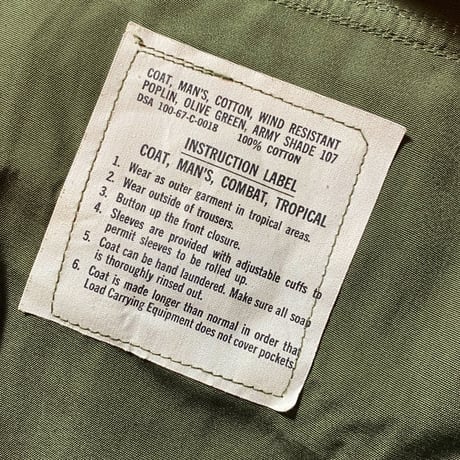 1960's US.ARMY Jungle Fatigue 3rd Jacket Deadstock