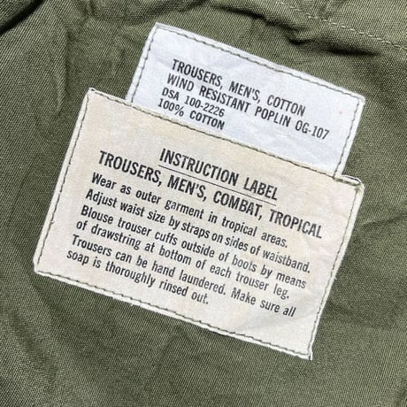 1960's US.ARMY Jungle Fatigue 3rd Trousers