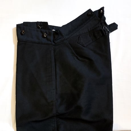 1930's Dubune&Devenchene Black Moleskin Trousers Deadstock