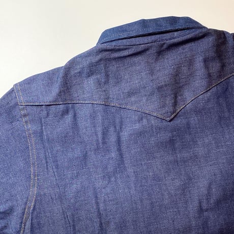 1970's MAVERICK Denim Western L/S Shirt Deadstock
