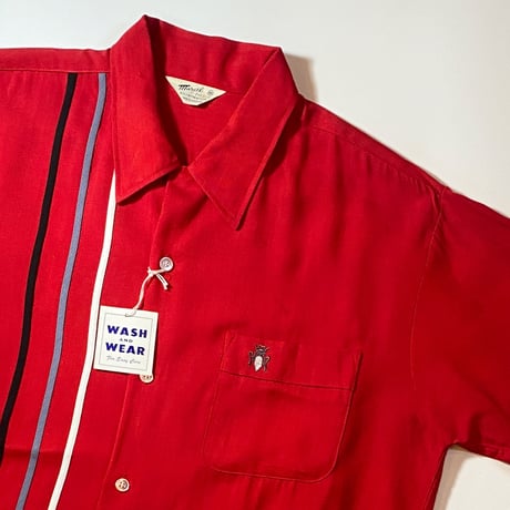 1960's Mancel of PARIS Rayon L/S Shirt Deadstock
