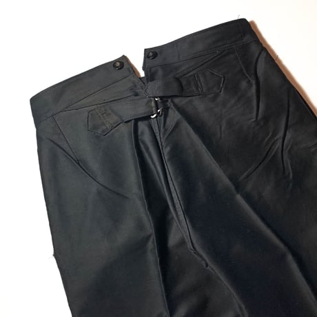 1930's〜 L'ATHLETE Black Moleskin Trousers Deadstock