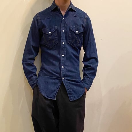 1950〜60's Wrangler 27MW Denim Western L/S Shirt