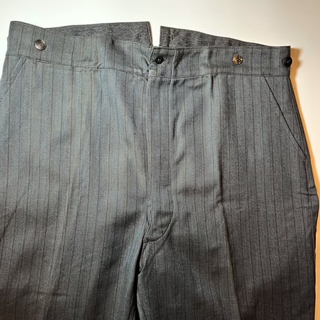 1940's FLERS Herringbone Stripe Trousers Deadstock